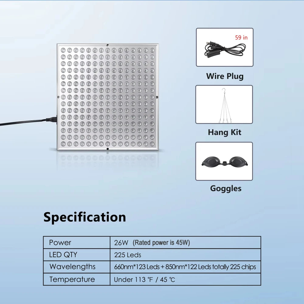 Red Light Therapy Panel for Skin Elasticity