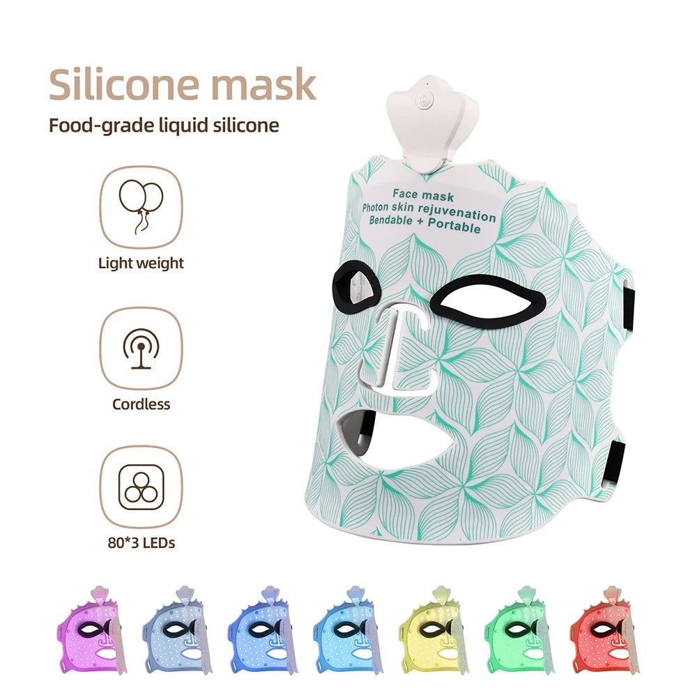 Flexible Silicone LED Light Therapy Mask