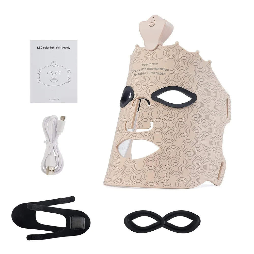 Flexible Silicone LED Light Therapy Mask